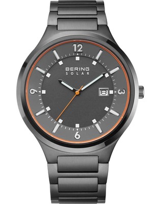 Pre-owned Bering 14442-777 Mens Watch Slim-solar 42mm 5atm
