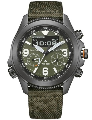 Pre-owned Citizen Jv1005-02w Mens Watch Promaster 35th Anniversary Eco-drive Combinatio...