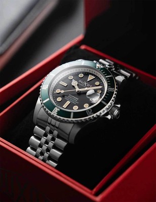 Pre-owned Duxot Dx-2057-33 Mens Watch Atlantica Automatic Diver 42mm 20atm