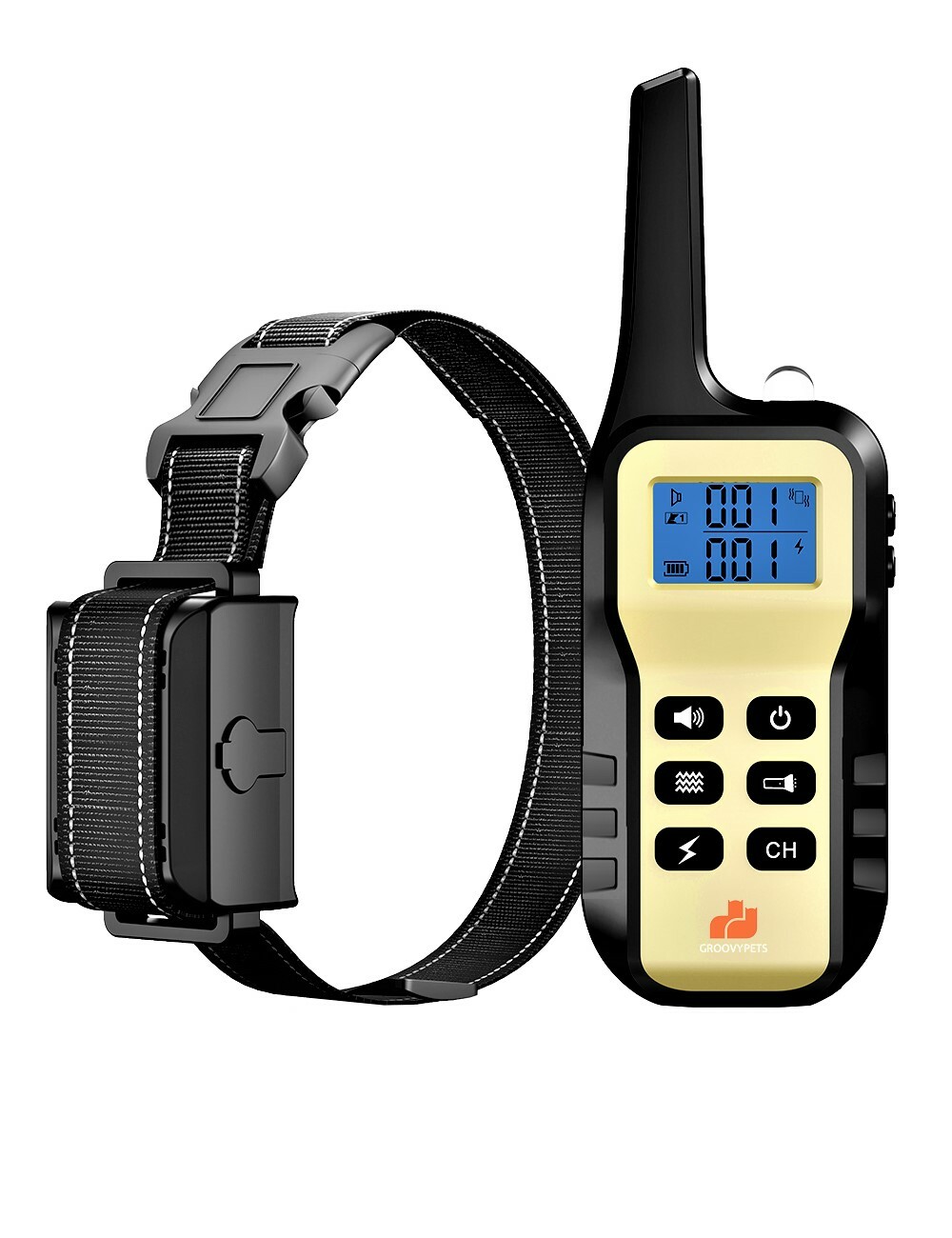 1100 YD Remote Dog Training Shock Collar  Auto Anti Bark Collar for All Dog Size