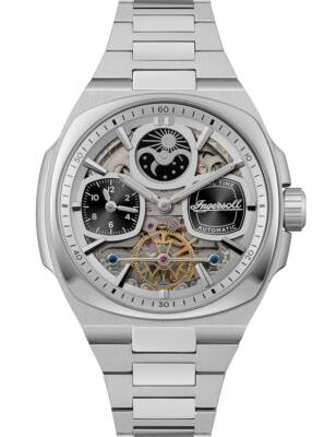 Pre-owned Ingersoll I15802 Mens Watch The Spirit Automatic 47mm 5atm
