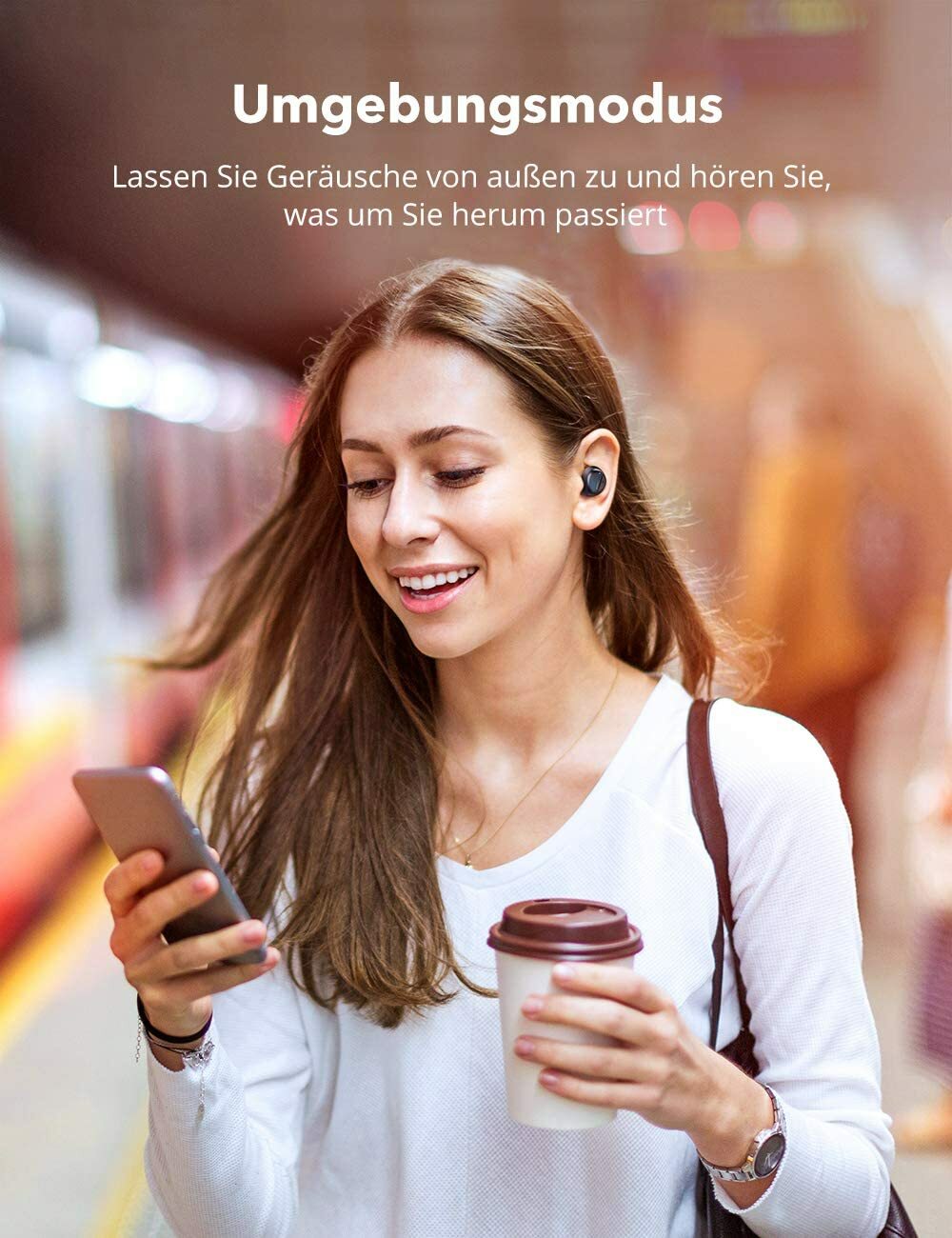 TaoTronics Active Noise Earbuds mit Ladecase, InEarKopfhörer Bluetooth 5.1