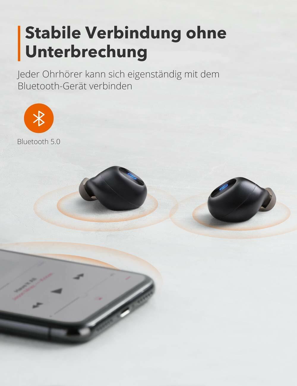 TaoTronics EarBuds SoundLiberty 77 Bluetooth 5.0 Kopfhörer InEar Ohrhörer NEU