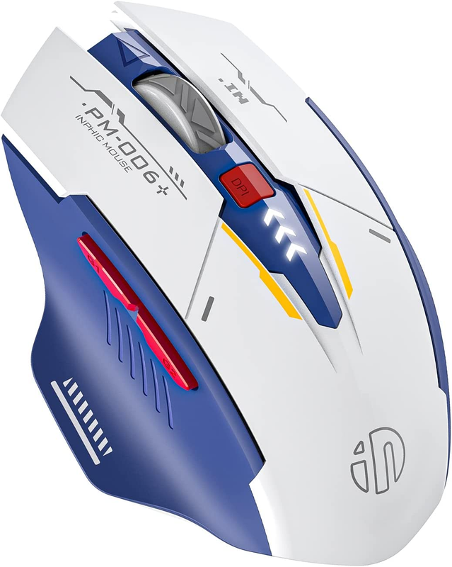 INPHIC Wireless Mouse, Rechargeable Ergonomic Silent Mice with 2.4G USB Receiver