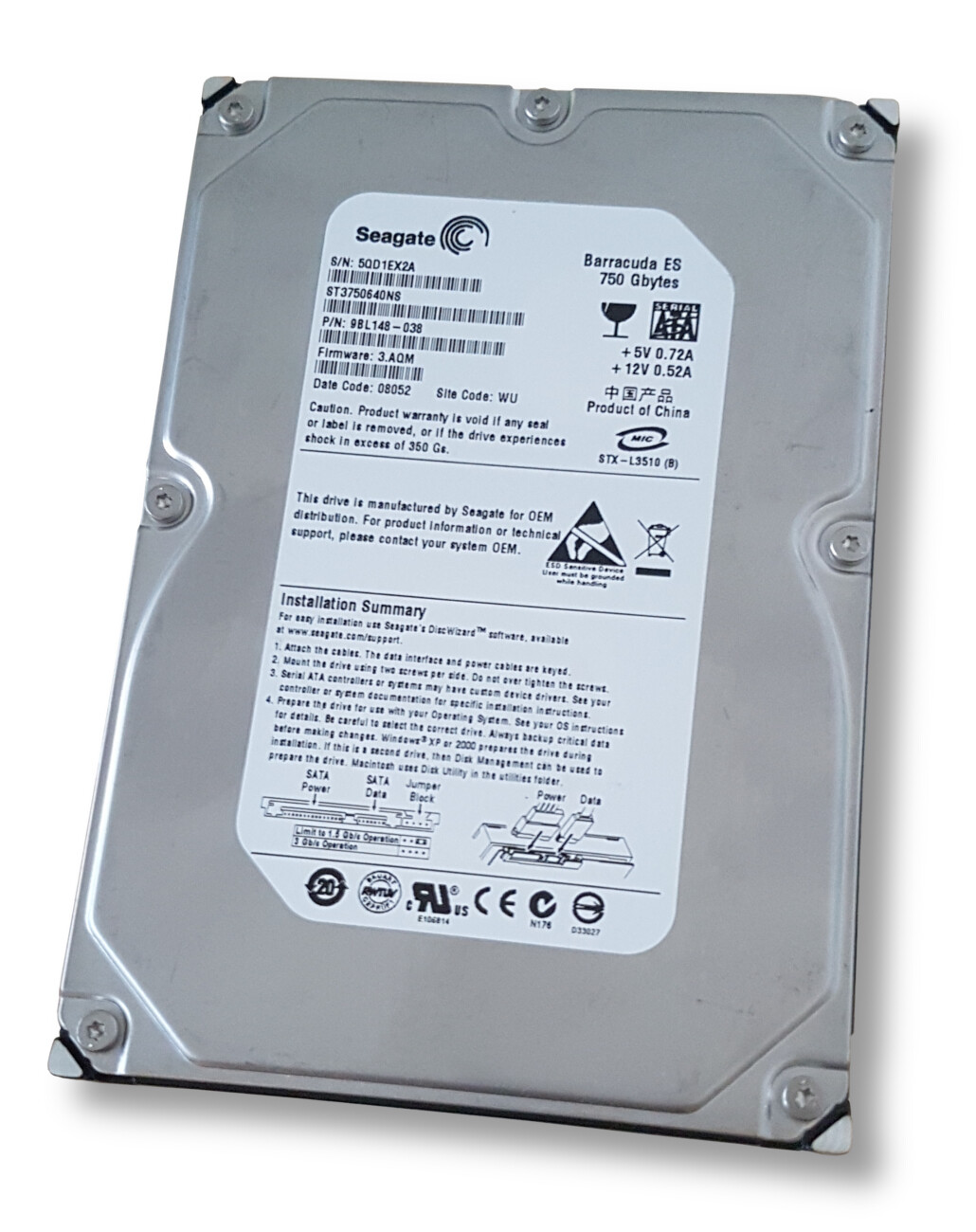 PCパーツ Seagate Barracuda ATA V Hard Drive ST3120023A 120GB 9jupf8b PCパーツ Seagate Barracuda ATA V Hard Drive ST3120023A 120GB