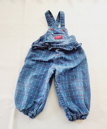 RARE OshKosh B'Gosh Vintage Logo Ruffle Embroidery Spell Out