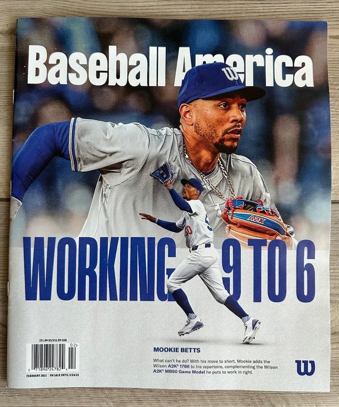 2025 BASEBALL AMERICA Feb Issue MOOKIE BETTS Los Angeles Dodgers