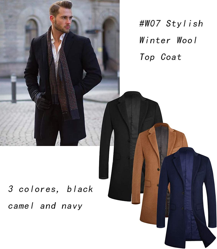 Stylish French Wool Trench Coat Long Pea Coat Premium Winter Business Suit