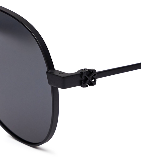 Pre-owned Off-white Oeri122s24met0011007 Ruston L Black Dark Grey Sunglasses