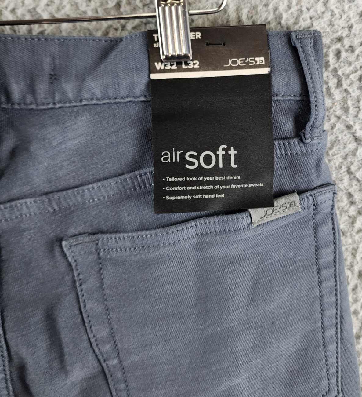 Joe's Jeans The AirSoft Asher Slim-Fit Jeans Men's 32 Smoke Zip Fly With Button - Picture 9 of 18