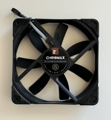 1 Noctua NF-S12A PWM chromax.Black.swap, Premium Quiet Fan, 4-Pin (120mm, Black)