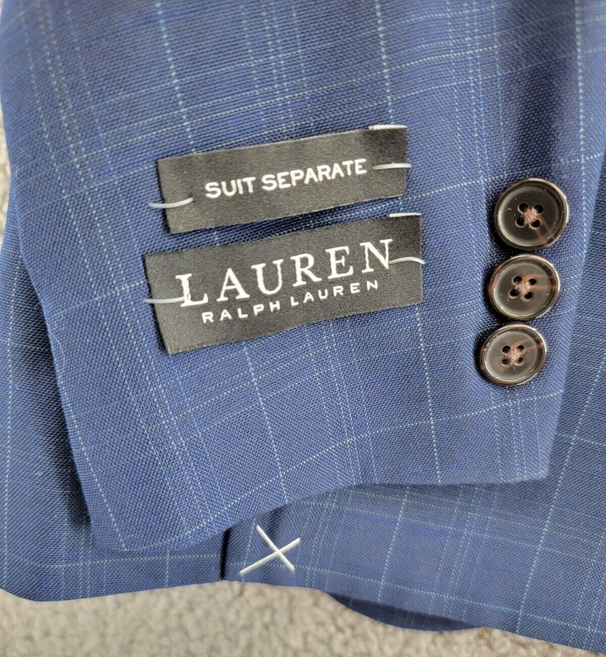 Lauren Ralph Lauren Plaid Classic Suit Jacket Big Boys 10R Dark Blue Long Sleeve - Picture 18 of 19
