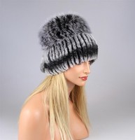 DAMEN PELZ MÜTZE FELLMÜTZE Wintermütze Fuchsmütze Bommelmütze Pelzkappe Beanie