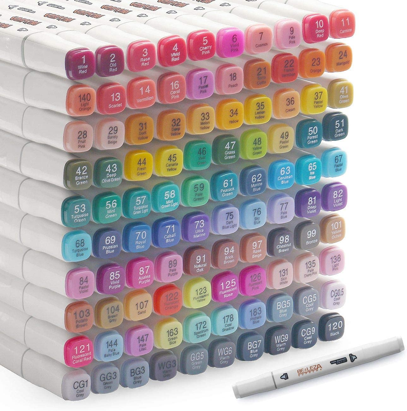 100 Colors Art Markers Professional Art Pen Dual Tips Plus 1