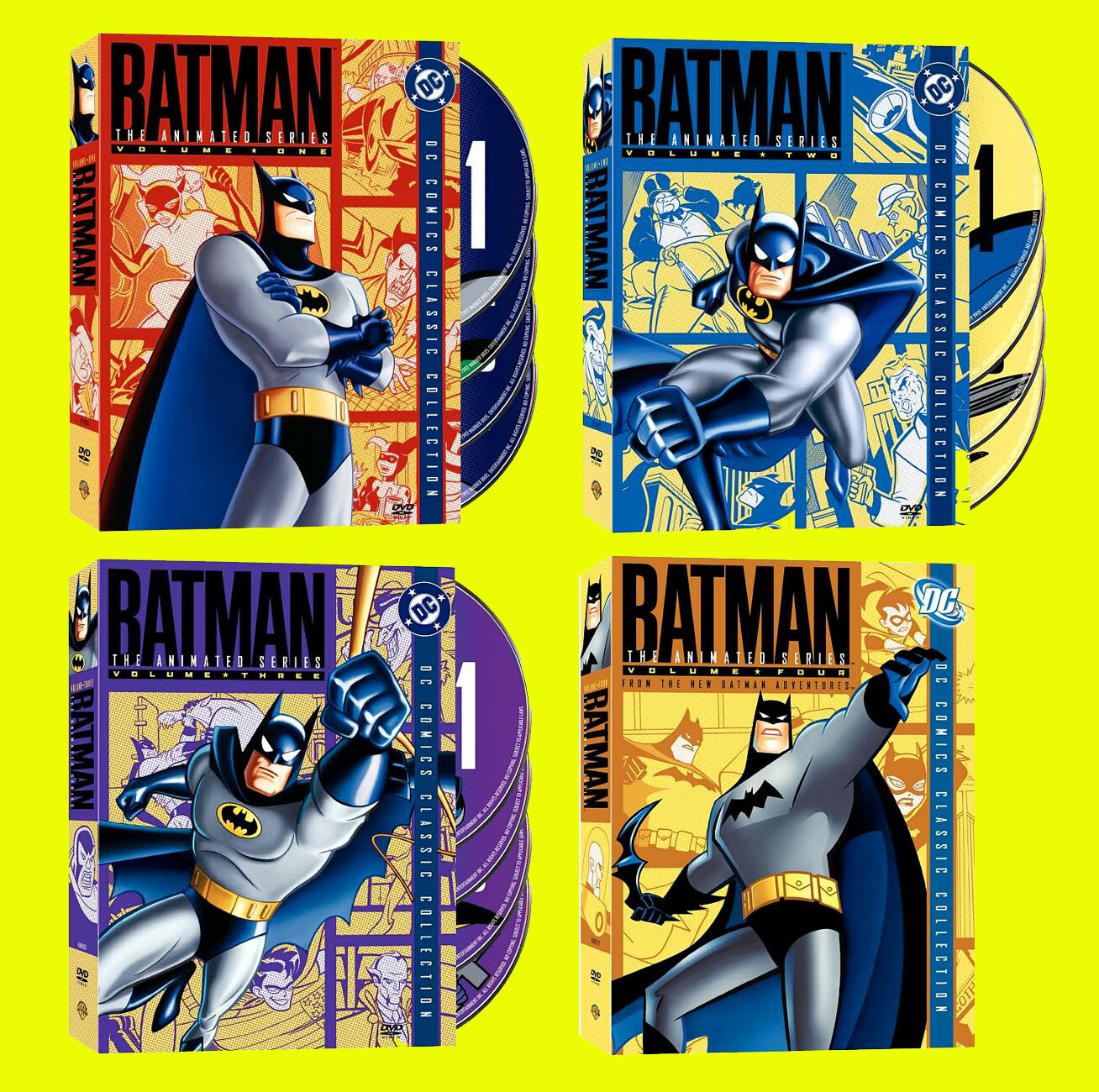 Batman The Animated Series Complete Vols.1+2+3+4 DVD Sets,16
