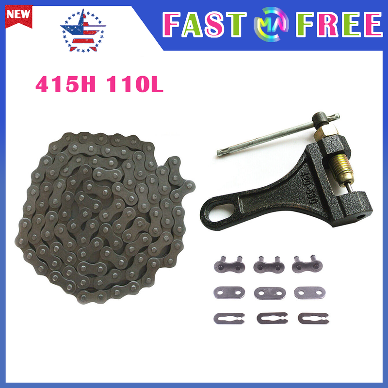 415H 110L Chain Heavy Duty For 80cc 49cc 60cc 66cc 2 Stroke Motorized Dirt Bike