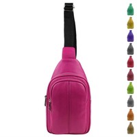 LEDER TASCHE UNISEX SLING CROSS BODY BAG Crossover BRUST RUCKSACK Umhängetasche