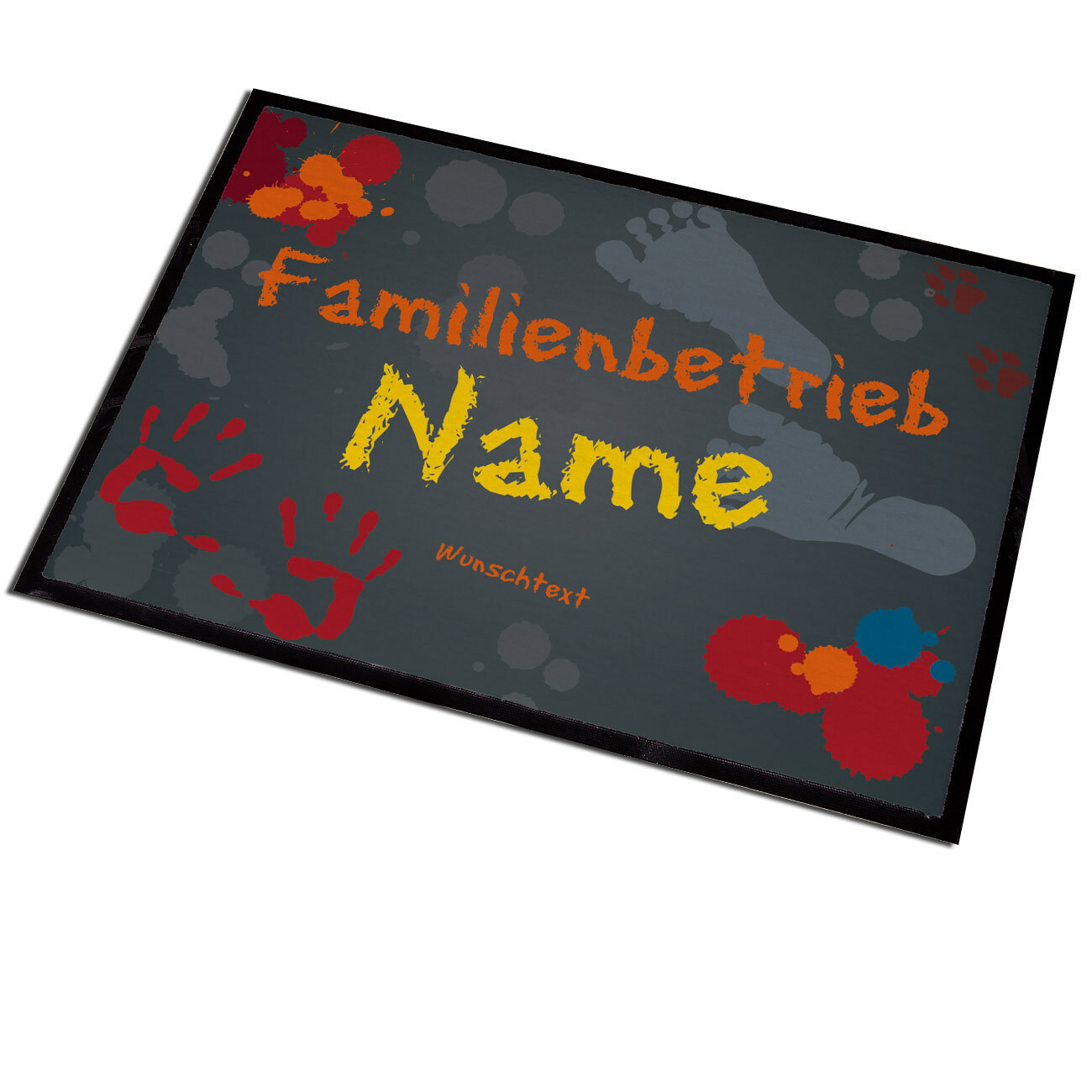 Fußmatte Mittelalter mit NAMEN Fußabstreifer gothik antik Familie Ritter