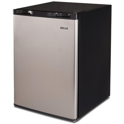 26 cu ft Refrigerator Mini Dorm Cooler Compact Fridge Freezer Stainless Steel