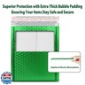 Metallic Matte Green Bubble Mailers - Durable 4x8 Inch Padded Envelopes - Tear-Resistant Shipping Bags, Pack of 25