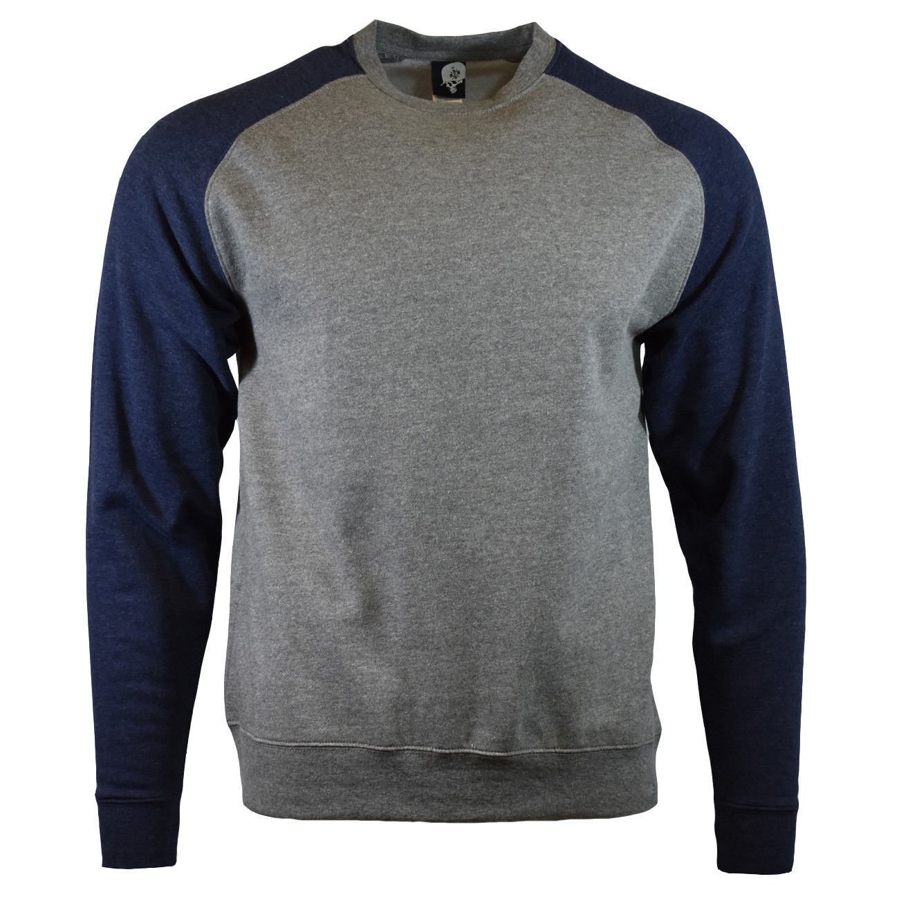 Raglan BMX- MMA Metal Mulisha Men/'s Sweatshirt Blue//Gray Crew Neck