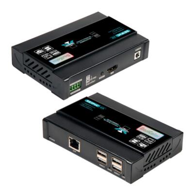 HDMI KVM USB Ethernet Extender, 4K@60Hz  Over Cat5 Cat6 Up to 196Ft(60m) USB2.0