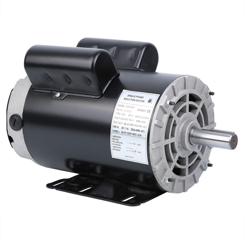 Electric Motor 143t Frame 3450 Rpm Single Phase 7/8
