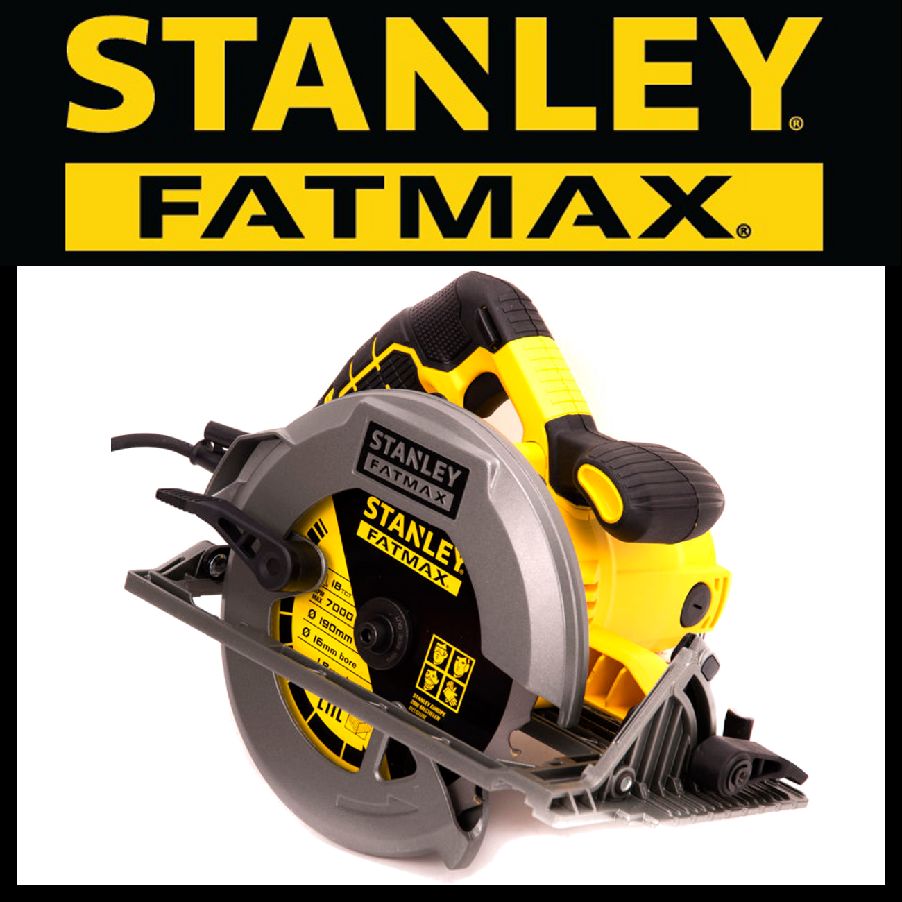 Stanley Fatmax Circular Saw Corded Electric 190mm 1650w FATMAX