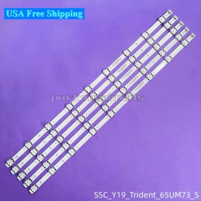 5Pcs Led Bars For LGIT_Y19_TRIDENT_65UM73 65UM7340PVA 65UM7400PLA 65UM7300PUA 