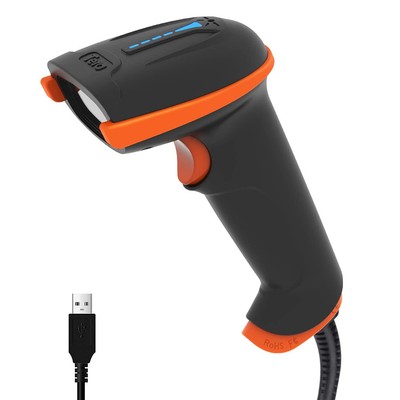 Upgraded USB 1D 2D QR Barcode Scanner Wired, Officially Certified Dustproof S...