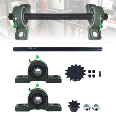 5/8'' X 12'' Complete Jackshaft Kit For 40/41/420 Chain Go Kart Mini Bike