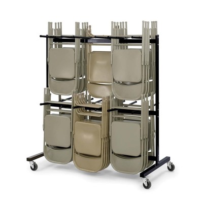Safco Products Two-Tier Folding Chair Cart 4199 Commercial Grade Steel 84 Cha...