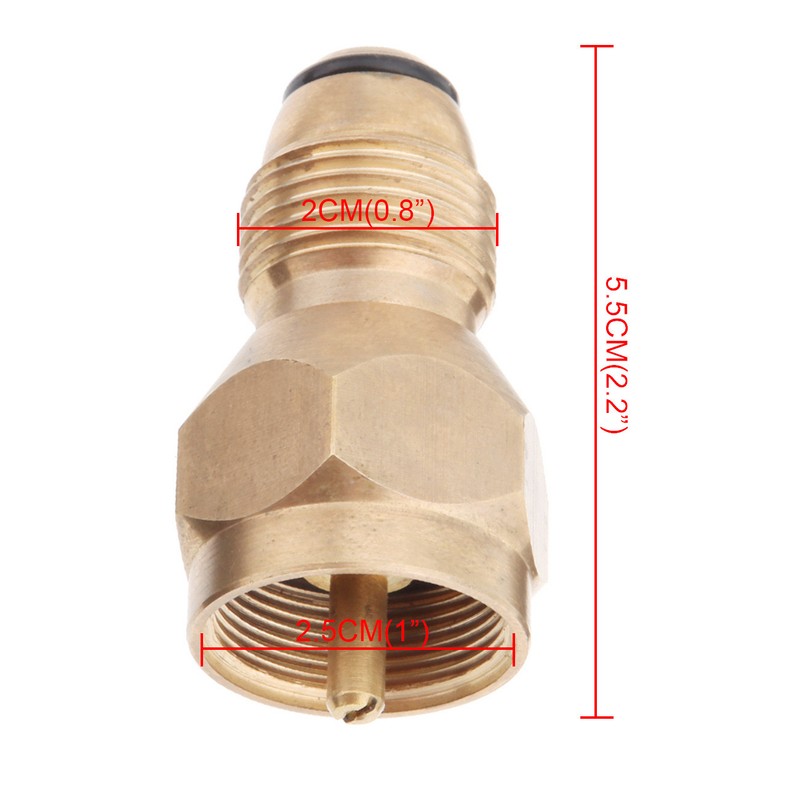 SAMGER 1 Lb Propane Refill Adapter Lp Gas Cylinder Tank Coupler Heater Brass