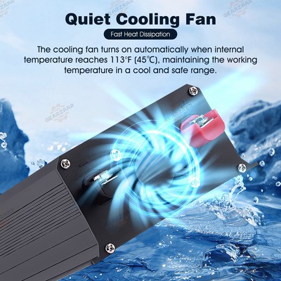 6000W Power Inverter DC 12V to AC 110V /120V Car Sine Wave Converter Dual USB