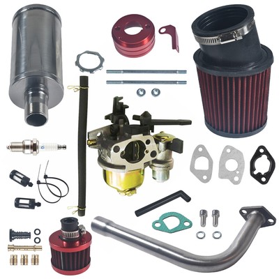 Carburetor Exhaust Pipe Red For Predator 212cc 196cc 6.5Hp GX160 GX200 Go Kart