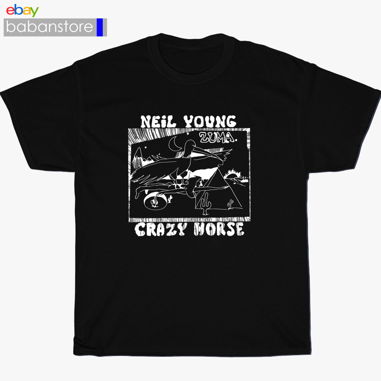 NEIL YOUNG CRAZY HORSE ツアーTシャツ Lサイズ Neil Young Crazy Horse World Tour 91 Rock Music Unisex