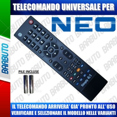 TELECOMANDO UNIVERSALE NEO CLICCA IL TUO MODELLO LO RICEVERAI GIA PRONTO