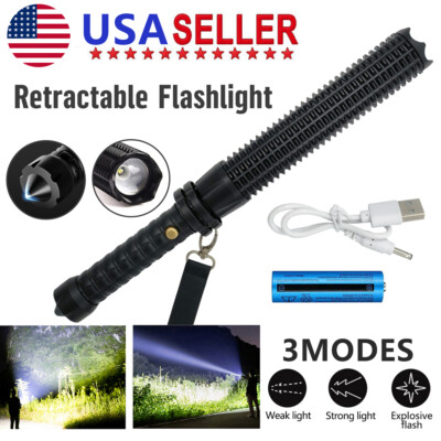 3 Lighting Modes Baseball LED Flashlight Emergency Security Super Bright Torch