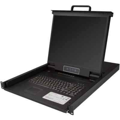 StarTech.com 8 Port Rackmount KVM Console w/Cables - 1U Integrated 19'' LCD VGA 