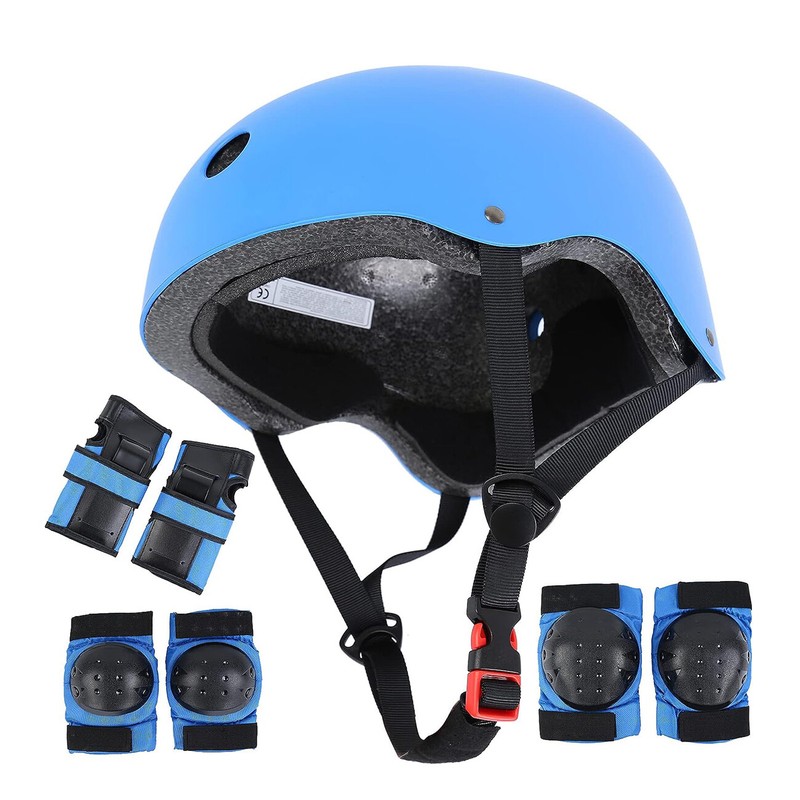 7pcs Girls Boys Kids Safety Skating Bike Helmet Knee Elbow Protective Gear Set
