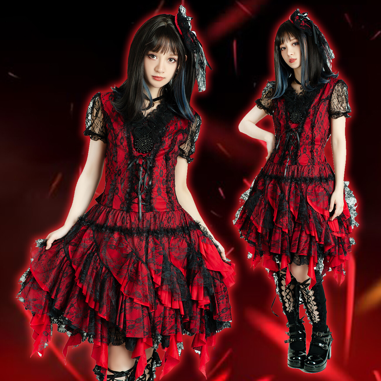 最終値下げ即日発送　litmus harpraha fei dresses ♥️Pre-Order Now♥️ Strawberry Garden 2025 - Bustle Frill