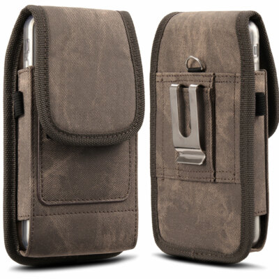 Luxmo Belt Clip Nylon Pouch Cell Phone Case Duty Metal Clip Holster+D Ring Hook