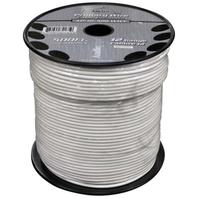 Audiopipe 12 Gauge 500Ft Primary Wire White