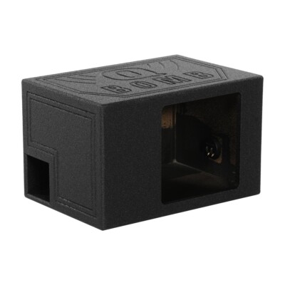 SINGLE 12'' KICKER SQUARE LARGE-PORTED SUBWOOFER ENCLOSURE w/ DURABLE BED LINER