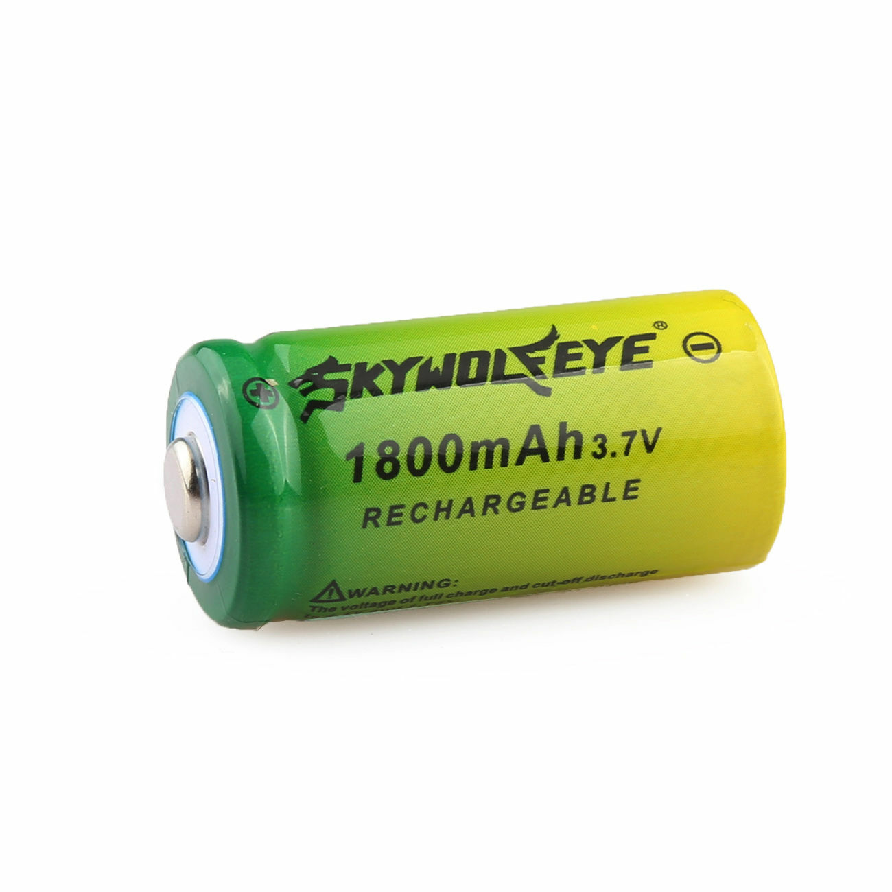 2pcs SKYWOLFEYE 16340 Battery 3.7V 1800mAh Rechargeable Li-Ion Cell Batteries US