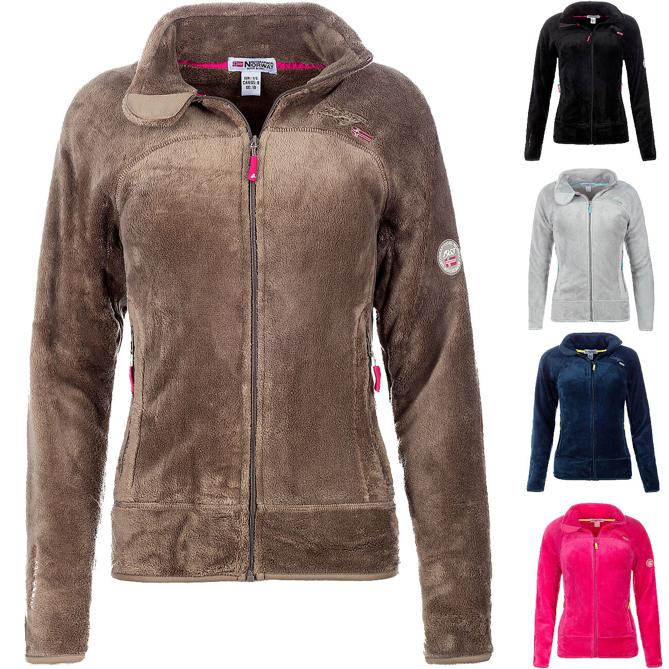 Geographical Norway Damen Fleecejacke Übergangsjacke Damen Sweatjacke Outdoor