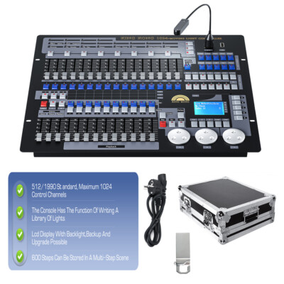 DJ Console Lighting Controller DMX 1024 Channels Stage Equipment With Flightcase