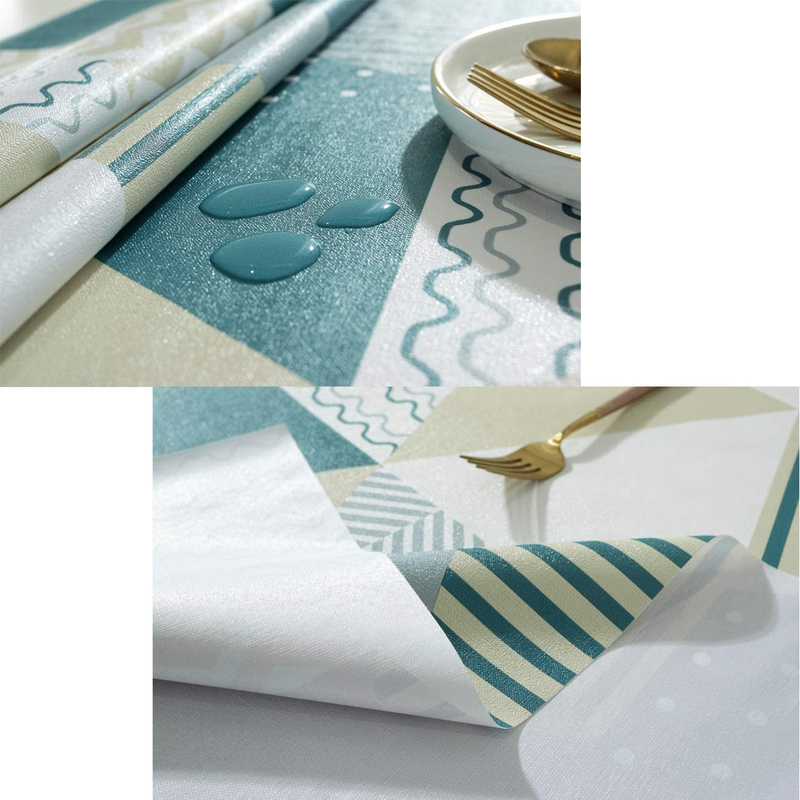 Vinyl Tablecloth Rectangle Heavy Weight Table Cover Wipe Clean Waterproof (54 X