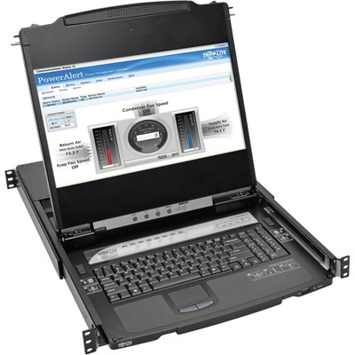 Tripp Lite 8-Port Rackmount Console HDMI KVM Switch 17'' LCD IP Remote Access