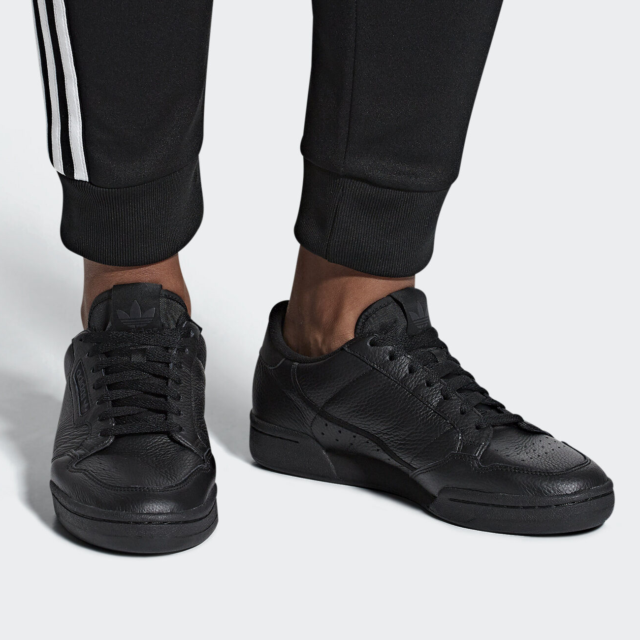 adidas Originals Continental 80 Mens Trainers Leather Triple Black Carbon SIZES eBay